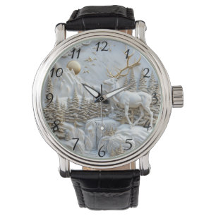 Rentier-Amulett für Weihnachten Armbanduhr