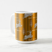 Rentier an Weihnachten Kaffeetasse (Vorderseite Links)