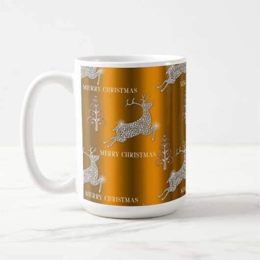 Rentier an Weihnachten Kaffeetasse (Links)
