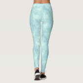 Rentier and Snowflakes Pattern Blue Ice ID546 Leggings (Rückseite)