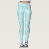 Rentier and Snowflakes Pattern Blue Ice ID546 Leggings (Vorderseite)