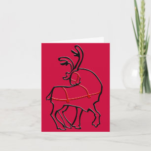 Rentier Art Cards Custom Christmas Greetings Card Feiertagskarte