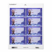 Rentier Art Weihnachtsgeschenk-Label (Vorne)