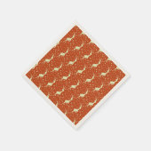 Rentier auf braunem Hintergrund Serviette (Ecke)