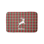 Rentier auf dem Weihnachtsmarkt in Rot und Grün Ta Badematte (Vorderseite)