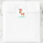 Rentier-Aufkleber Runder Aufkleber (Tasche)