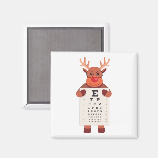Rentier-Augendiagramm Magnet (Vorderseite/Rückseite)
