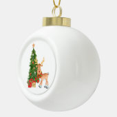 Rentier Baby Keramik Kugel-Ornament (Rechts)