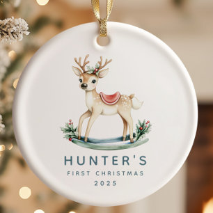 Rentier Baby's First Christmas Keramik Ornament