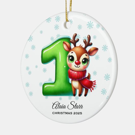Rentier Baby's First Christmas Ornament (Links)