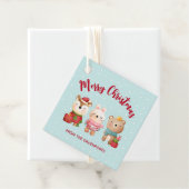 Rentier, Bären & Kaninchen Frohe Weihnachten Geschenkanhänger (Beispiel)