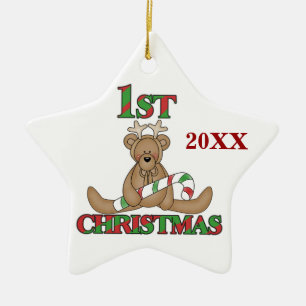 Rentier Bear 1. Weihnachtsdekoration Keramik Ornament