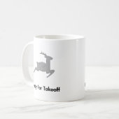 Rentier bereit für den Start Kaffeetasse (Vorderseite Links)