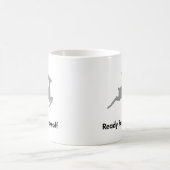 Rentier bereit für den Start Kaffeetasse (Mittel)