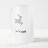 Rentier bereit für den Start Mattglas Bierglas (Vorderseite Links)