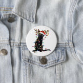 Rentier Black Cat Christmas Lights Funny Cat Liebe Button (Beispiel)