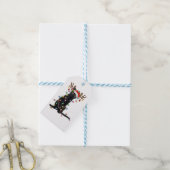 Rentier Black Cat Christmas Lights Funny Cat Liebe Geschenkanhänger (Mit Garn)