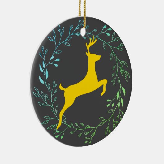 Rentier - Blitzen Keramik Ornament (Rechts)