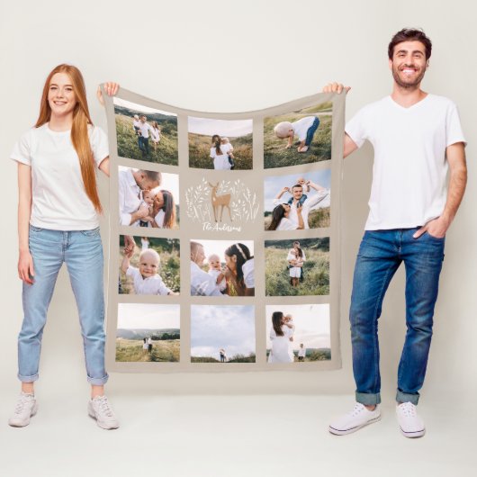 Rentier botanisch elegant 11 Foto moderne natürlic Fleecedecke (Beispiel)