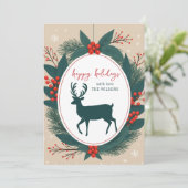 Rentier Botanisch Moderne Weihnachten (Stehend Vorderseite)