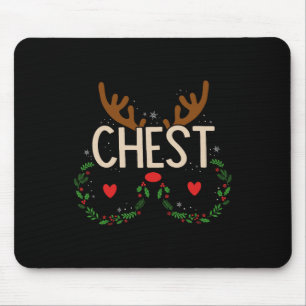 Rentier Brust Nuts Matching Kastanien Weihnachten Mousepad