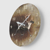 Rentier - Bull Caribbean Große Wanduhr (Winkel)