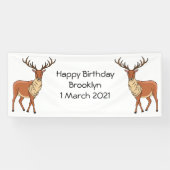 Rentier-Cartoon-Abbildung Banner (Horizontal)