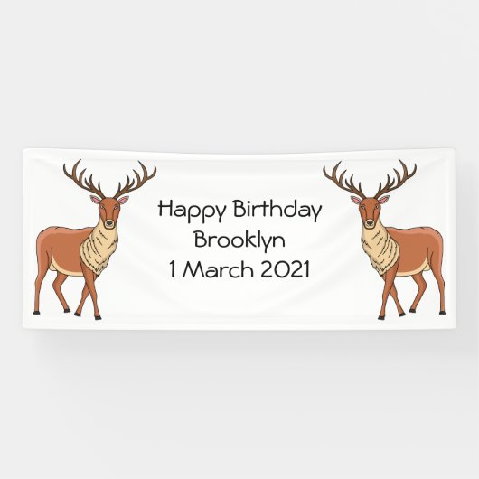 Rentier-Cartoon-Abbildung Banner (Horizontal)