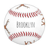 Rentier-Cartoon-Abbildung Baseball (Vorderseite)