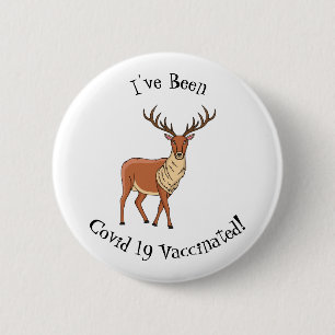 Rentier-Cartoon-Abbildung Button
