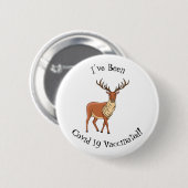 Rentier-Cartoon-Abbildung Button (Vorne & Hinten)