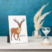 Rentier-Cartoon-Abbildung Fotoplatte (Seite)