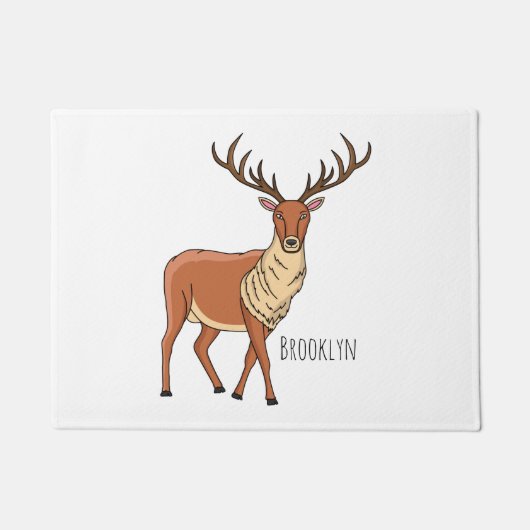 Rentier-Cartoon-Abbildung Fußmatte (Vorderseite)