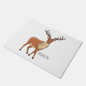 Rentier-Cartoon-Abbildung Fußmatte (Schrägansicht)