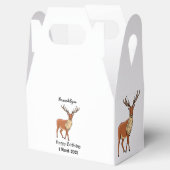 Rentier-Cartoon-Abbildung Geschenkschachtel (Geöffnet)