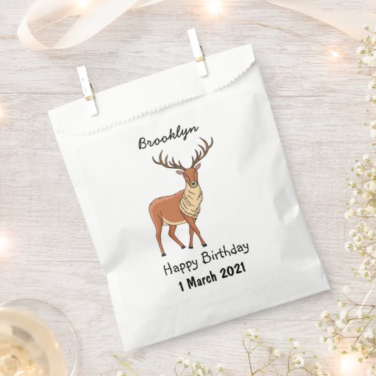 Rentier-Cartoon-Abbildung Geschenktütchen (Ausgeschnitten)