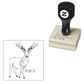 Rentier-Cartoon-Abbildung Gummistempel (Stempel)