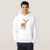 Rentier-Cartoon-Abbildung Hoodie (Vorne ganz)