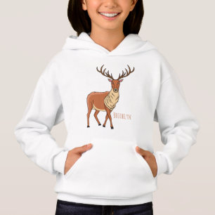 Rentier-Cartoon-Abbildung Hoodie