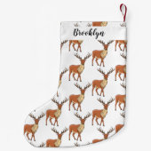 Rentier-Cartoon-Abbildung Kleiner Weihnachtsstrumpf (Rückseite)