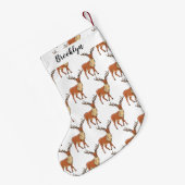 Rentier-Cartoon-Abbildung Kleiner Weihnachtsstrumpf (Rückseite (Hängend))