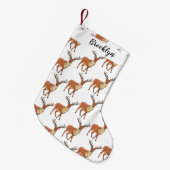 Rentier-Cartoon-Abbildung Kleiner Weihnachtsstrumpf (Vorderansicht (hängend))