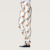 Rentier-Cartoon-Abbildung Leggings (Links)