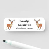 Rentier-Cartoon-Abbildung Namensschild (Beispiel)