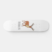 Rentier-Cartoon-Abbildung Skateboard (Horizontal)