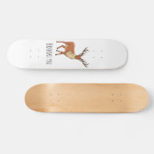 Rentier-Cartoon-Abbildung Skateboard (Horizontal)