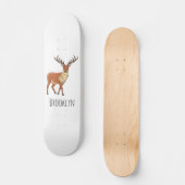 Rentier-Cartoon-Abbildung Skateboard (Vorderseite)