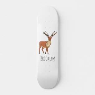 Rentier-Cartoon-Abbildung Skateboard