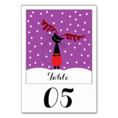 Rentier Cat Christmas Number Tischnummer (Rückseite)