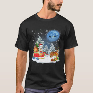Rentier Cat Santa Christmas Light Cat Mama Katzenw T-Shirt